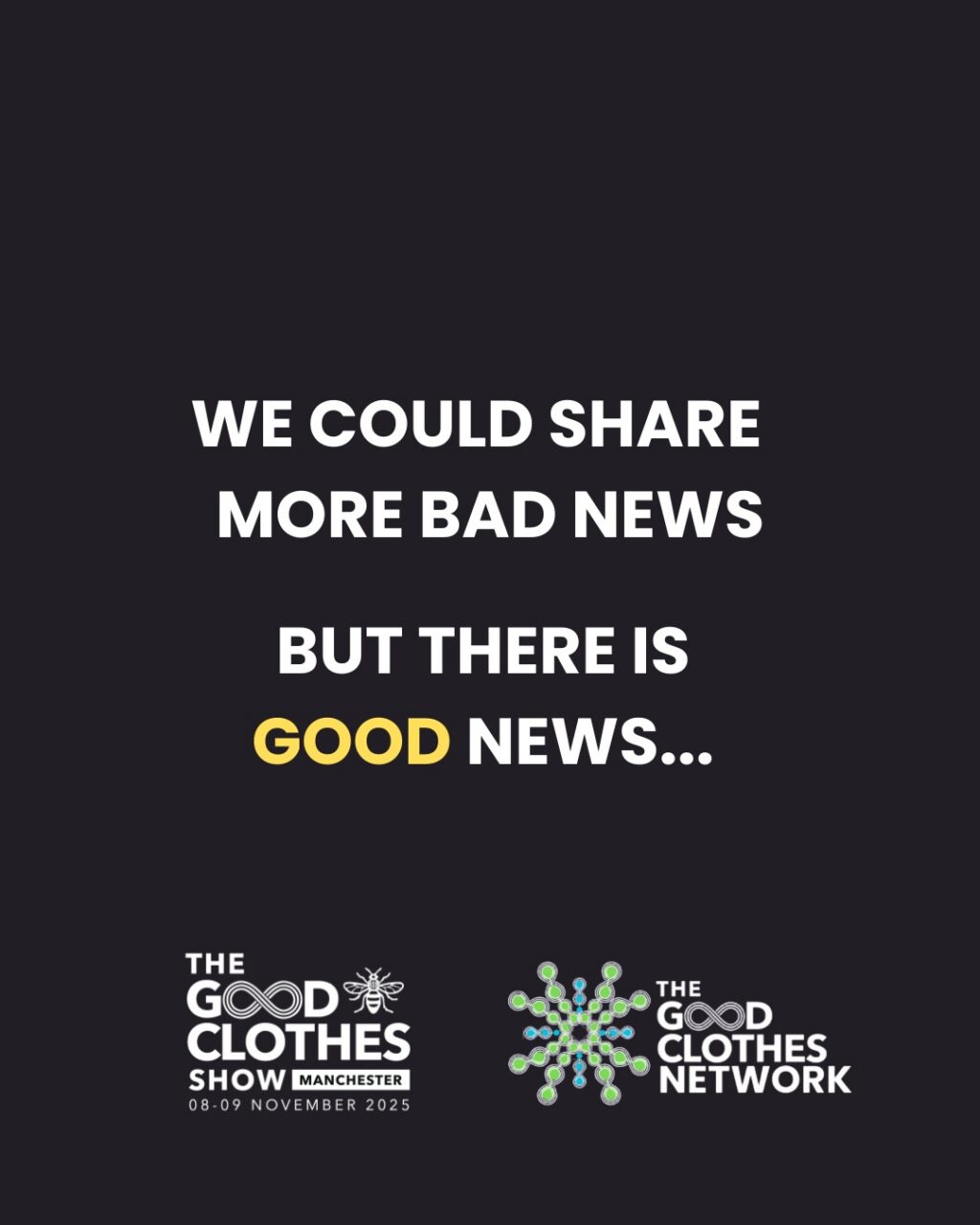 Instagram post from thegoodclothesshow. This post is in position 1.